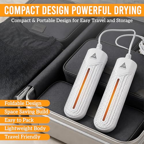 Electric Boot Dryer for Work Boots - Smart & Portable Shoe Dryer and Boot Warmer for Sweaty Shoes, Sneakers, Socks & Gloves - Quick Drying Boot Dryer for Work Boots, Ski, Sports Equipment