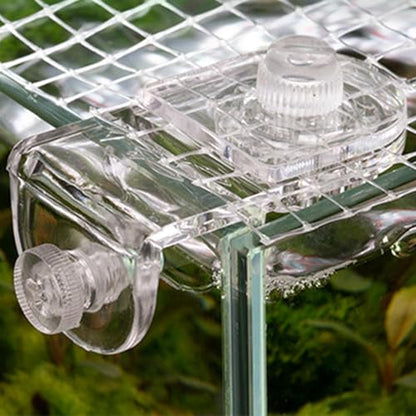 Fish Tank Top Cover - Aquarium Glass Lid Support Clip Set, Acrylic Rimless Tank Hood Holder | Anti-Jump Net Clamp, Top Cover Clamp Bracket System, Aquarium Accessory for Fish Container Stability Use