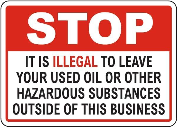 Stop Illegal Dumping Sign – 8x12 Inch RustFree Aluminum,Reflective & Weatherproof,Used Oil & Hazardous Waste Disposal Warning for Business or Property - color: Style-1