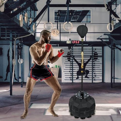INNOLIFE Boxing Fast Respond Speed Bar Heavy Duty Punching Equipment | Adjustable Height from 57"~74.8" Boxing Skills Training Free Standing