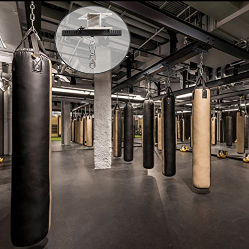 Heavy Duty Steel Beam Clamp,Heavy Bag Mount,Heavy Bag Hanger 360° Rotation Suitable for I or H Beam Punching Bag Bracket with Accessories for Boxing Muay Thai Training