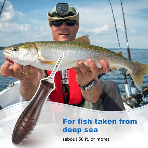 Fish Venting Tool, Venting Kit for Deep Sea Fish with Hook Remover and Stainless Steel Needle, Fishing Tackle for Saltwater Fishing Release and Return