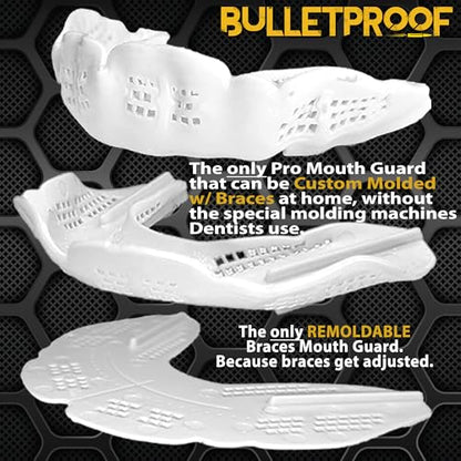 Bulletproof Braces Mouth Guard: Most Breathable Thin Mouthguard for Braces! - color: Clean White