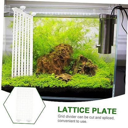 Generic Aquarium Isolation Panel Spliced Lattice Plate Grid Board for Fish Tank Dividers Random Color