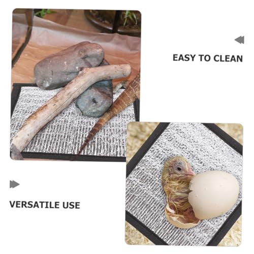 Toddmomy Heating Mat for Reptiles and Small Animals Self Heating Cat Pad with Pearl Cotton Easy to Provides Warmth for Leopard Gecko Hamster and Other Pets
