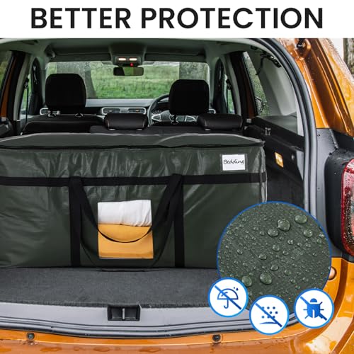TAILI 69 Gallon Extra Large Storage Bags, XXL Green Heavy Duty Moving Bags For Storage with Visible Window, Wrap Around Handles, Totes for Space Saving, Alternative to Moving Boxes (2 Pack)