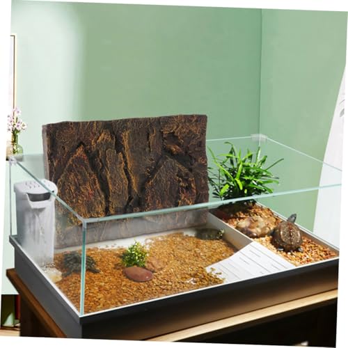 BESPORTBLE Realistic Rock Texture Aquarium Backdrop 3D Scenic Reptile Tank Background Board Qinglong Stone Decoration Easy Install Versatile Habitat Mat