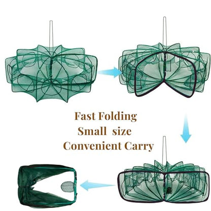 Collapsible Fishing Bait Minnow Trap - Durable Fish Trap Net for Minnow, Crab, Crayfish, Shrimp Fish Trap Net - Designed for Minnows and Beyond