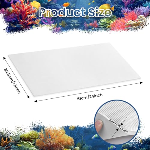 Aquarium Leveling Mat, 12 x 24 Inch Under Tank Pad, 6mm Thick Non-Slip Shockproof Fish Tank Cushion, Waterproof, Easy to Cut, White - color: White, size: 12 x 24in