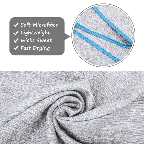 6 Pack Microfiber Gym Towels Quick Dry Lightweight Sweat Towel for Men Women Working Out Fitness Tennis Running Hiking Cycling Fishing Camping(6 Pack(Grey)) - color: 6 Pack(grey)