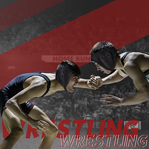 Jerify 2 Pcs Wrestling Headgear for Kid Youth, Black - color: Black