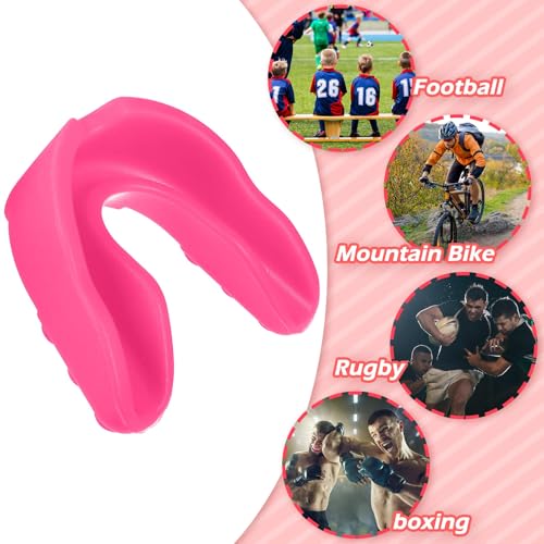 Kathfly 100Pack Sport Mouth Guard Bulk Athletic Mouthguard, Pink - color: Pink