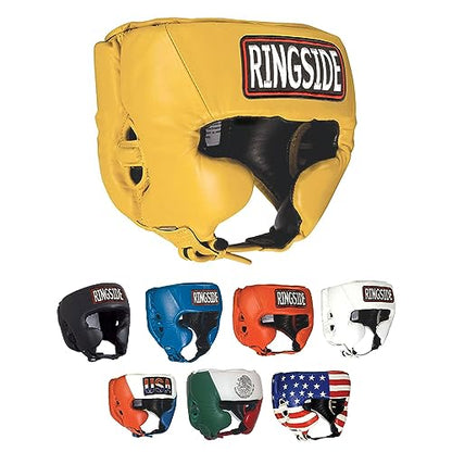 Ringside Competition-Like Boxing Headgear with Cheeks - color: Gold, size: Small