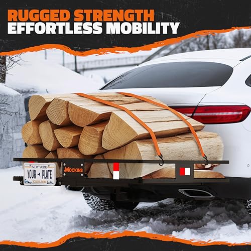 Mockins 40"x40"x6" Heavy-Duty Square Trailer Hitch Cargo Carrier 500 Lb Cap - size: Medium: 40"x40"x6"