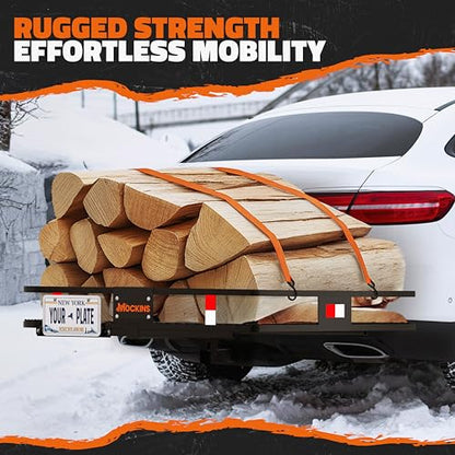 Mockins 40"x40"x6" Heavy-Duty Square Trailer Hitch Cargo Carrier 500 Lb Cap - size: Medium: 40"x40"x6"