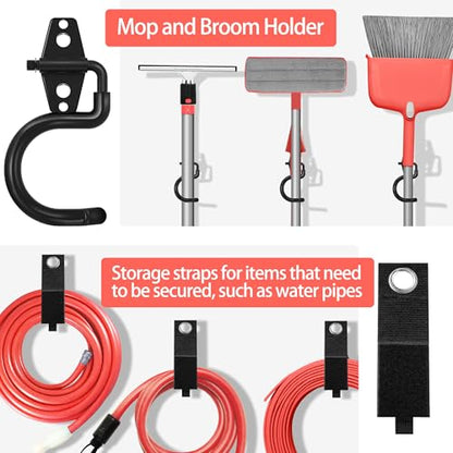 28 Pack Garage Hooks Heavy Duty with Non Slip PVC Coating - color: Black, size: 28pack