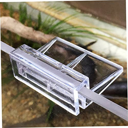 Yardwe 15pcs Acrylic Support Bracket for Fish Tank Cover Adjustable Aquarium Rack for 7-8mm Glass Sturdy Clip Holder for Practical Fish Tank Accessories