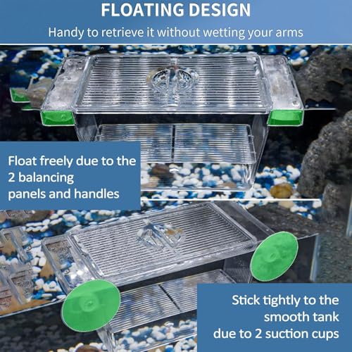Generic Acrylic Fish Breeding Box | Aquarium Breeder Box Fish Tank Divider | Safe Nursery for Injured Hatchery Incubator Breeder