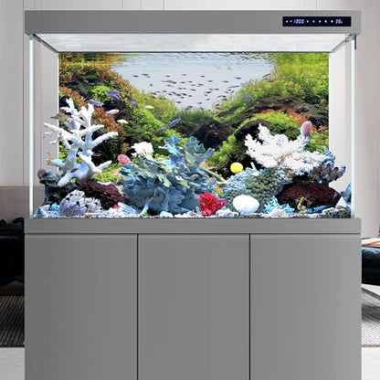 AWERT 30x18 inches Stone Aquarium Background Aquatic Plant River Bed & Lake Fish Tank Background Seaweed Fish Tank Background Vinyl Background