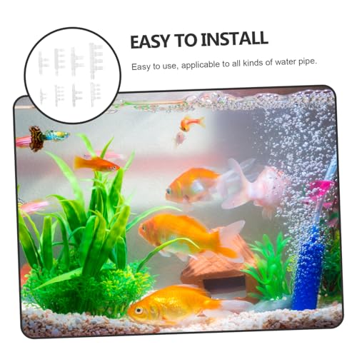 8pcs Fish Tank Hose Barbed Fitting Aquarium Tubing Connector for Oxygen Pump Versatile Soft Plastic Adapter for Projects and