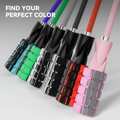 Jump Rope Cotton Adjustable Skipping Weighted jumprope for Women, Adult and Children Athletic Fitness Exercise Jumping Rope - color: Blue, size: 1pcs