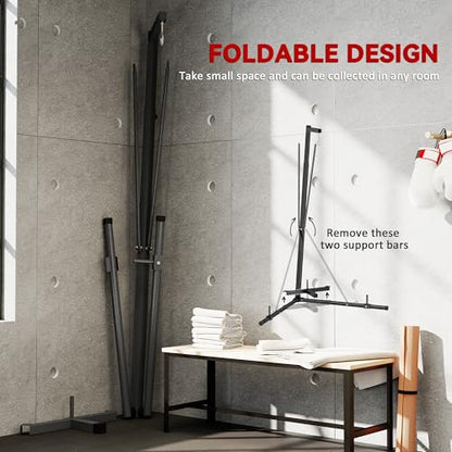 Soozier Foldable Punch Bag Stand Height Adjustable
