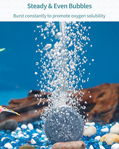 Pawfly Aquarium Air Stone Disc Bubbler 1.5 inch, Oxygen Diffuser Airstone for Nano Air Pumps Fish Tanks Buckets Small Ponds and DWC Reservoirs, 4 Pack - color: 4 Pack