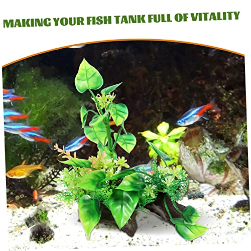 Decorative Aquarium Grass Plant Realistic Compact Fake Plant for Fish Tank Decoration for Desktop Aquariums Underwater Landscape and Easy to Maintain