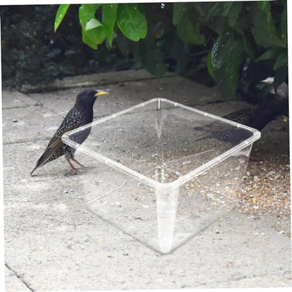 Cage Splash Feeder Cover Transparent Acrylic Guard for Birdcage Prevents Food and Water Splashing Easy Installation Compatible Various Enclosures