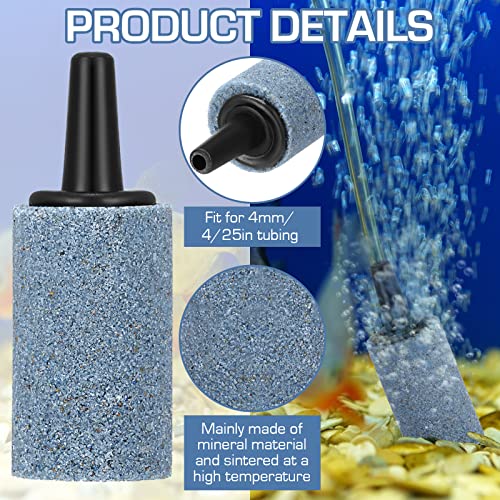 100 Pieces 1 Inch Air Stone Cylinder Air Pump Aquarium Air Stone Accessories Aerator Diffuser for Small Buckets Nano Fish Tank Hydroponics