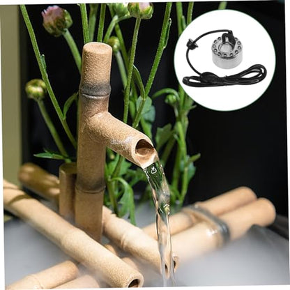 POPETPOP USB Mist Maker with LED Lights and Splash Guard for Fish Tanks Vases and Rockery Decoration Ultrasonic Fogger Enhances Garden Elegance