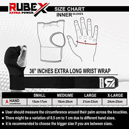 Slip on Boxing Hand Wraps Padded Thick Knuckle Inner Gloves 36 inches Elastic Wrist Strap Quick Wrap Under Mitts for Martial Arts, Muay Thai, MMA, Kickboxing Men Womem - color: Black, size: Small