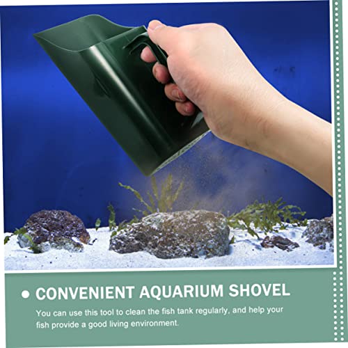 HANABASS 2pcs Design Aquarium Cleaning Shovel Multifunctional Fish Tank Scoop for Sediment Removal Comfortable Grip Material for Aquarium Maintenance