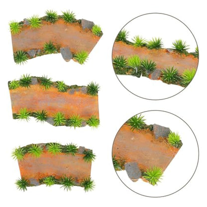 Aquarium Pathway - 3-Piece Landscaping Sculpture Fairy Bridge | Fish Tank Stone Ornament Pathway | for Freshwater Saltwater Shrimp Living Room Bedroom Study Home Kitchen School Office Gym Hotel Party