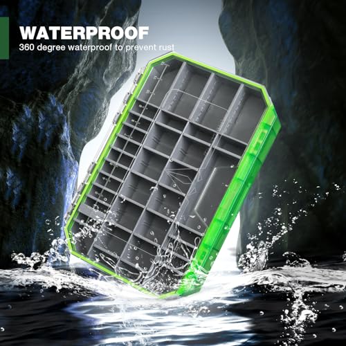 Ghosthorn Fishing Tackle Box, Waterproof 3600 and 3700 Tackle Trays, Plastic Tackle Box Organizer with Removable Dividers, Storage Lure Box and Terminal Tackle Storage - style: 3700*2