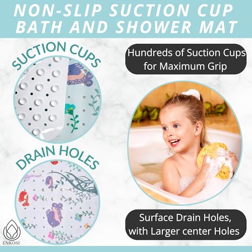 Kids Non Slip Bath Mat - Baby Bath Mat Non Slip - Bath Tub Mat Kids - Bathtub Mat Non Slip Baby - Baby Tub Mat - Baby Bath Mat for Tub - Anti Slip Shower Mat Kids - Bath Mat Toddler (Bath Aquarium) - color: Aquarium Print