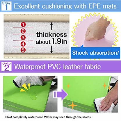 KaRaDaStyle Gymnastics Mat Folding Stretch Mats 71"x39"x2" Exercise Muscle Training Children Play Horizontal Bar Mat Yoga Sports Soundproof Home Use - color: AquaBlue/4-fold
