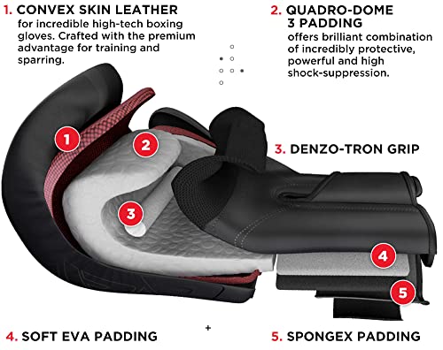 RDX Boxing Gloves 10 Oz Men Women with Boxing Hand Wraps Inner Gloves, Mexican Style Boxing Wrist Straps, Heavy Punching Bag Gloves for Kickboxing, Muay Thai, MMA Martial Arts