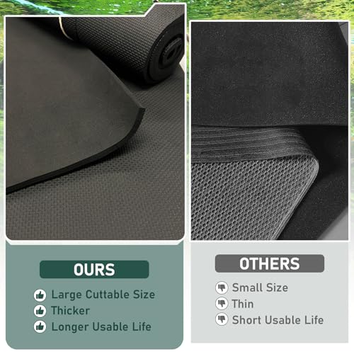 15 x 30 x 0.2 Inches Aquarium Leveling Mat 2PCS/Set Neoprene Non-Slip Shockproof Fish Tank Pad Waterproof Textured Surface for Uneven Surfaces Durable Fish Tank Mat with Easy-Cut Edges - size: 15 x 30 Inch, style: No Glue