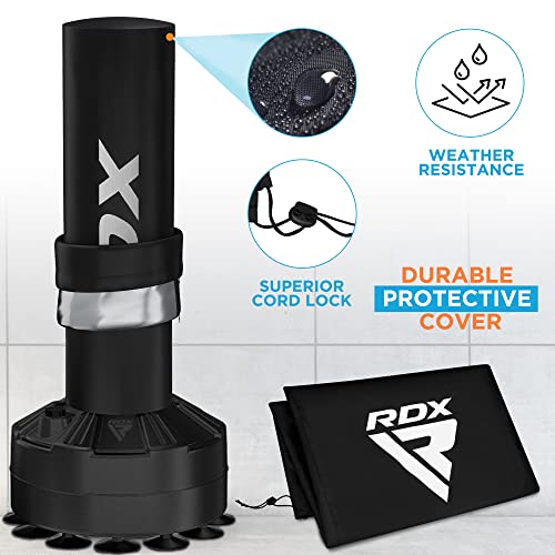 RDX Kids Freestanding Punching Bag & Cover, 4FT Heavy Duty Junior Ronin Target Pedestal Bag Set Suction Cup Stand Base Free Standing Kickboxing MMA Boxing Muay Thai Karate Home Gym Workout - color: BLACK