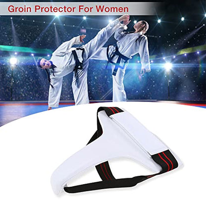 Groin Protector for Women,Women Groin Protection,Taekwondo Groin Guard for Martial Arts Boxing Karate Jockstrap Sanda Kung Fu Taichi Karate Muay Crotch Protector(L)