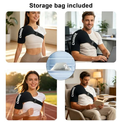 Shoulder Ice Pack Wrap for Rotator Cuff Cold Therapy Brace 2Pack - color: 2pcs XLarge-Black