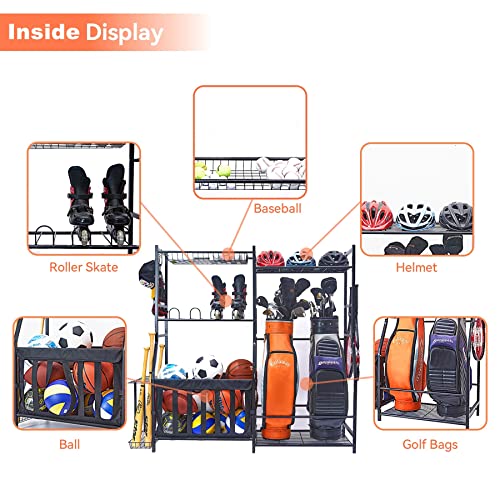 WALMANN Garage Sports Equipment Organizer, Golf Bag Stand for Garage