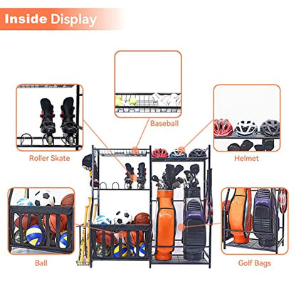 WALMANN Garage Sports Equipment Organizer, Golf Bag Stand for Garage