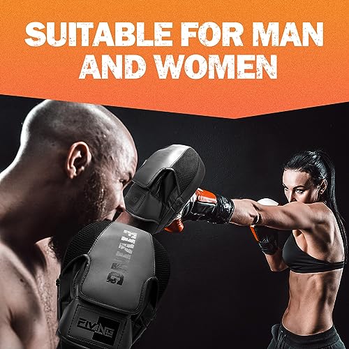 Boxing Pads Punching Mitts for Muay Thai,Punching,Sparring,Training - color: Black/Black