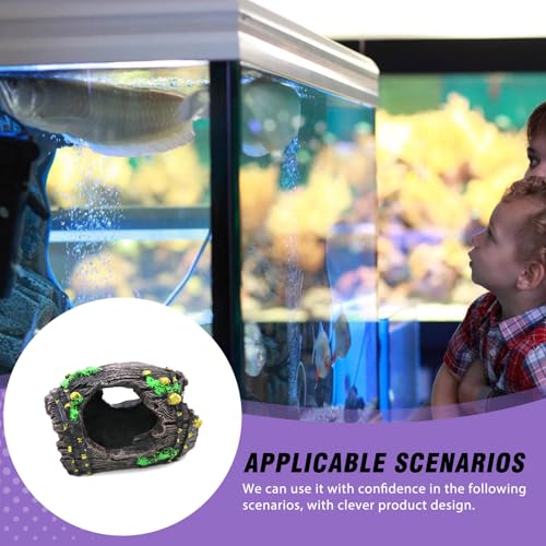 Broken Wine Barrel Aquarium Decorations Resin Caves Hide Hut Fish Tank Ornaments for Home Office Fish Tank Decor