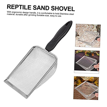 balacoo 2pcs Reptile Litter Scoops Sand Substrate Scoop Shovel for Reptile Terrarium Pet Poop Clean Tool