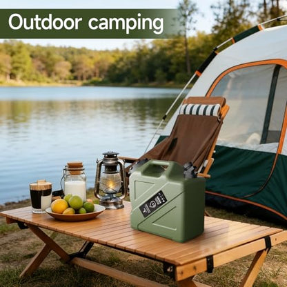3.2GAL Camping Water Jug, Portable Water Storage Container with Spigot, Leak-Proof Lid & Dual Handles, Outdoor Water Tank for Camping, RV, Emergency Preparedness
