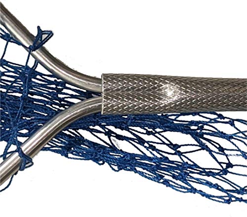 Heavy Duty Aluminum Landing Net - 18" Handle, 14"x16" Hoop - Professional Fishing Net for Bass Trout Saltwater Freshwater