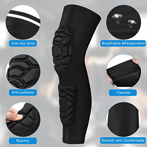 GUOZI Padded Knee Shin Guards Calf Pads Protector 2 Pack - size: Medium